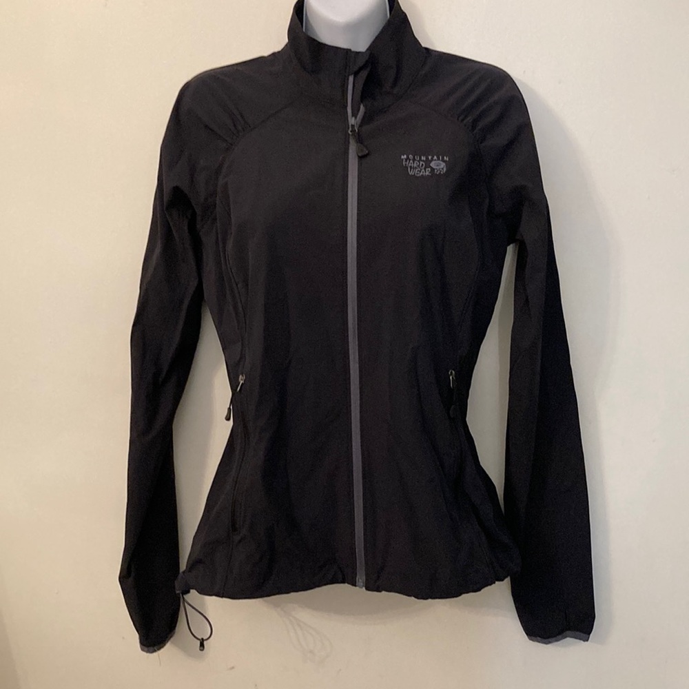 Mountain Hardware black zip up windbreaker jacket size medium